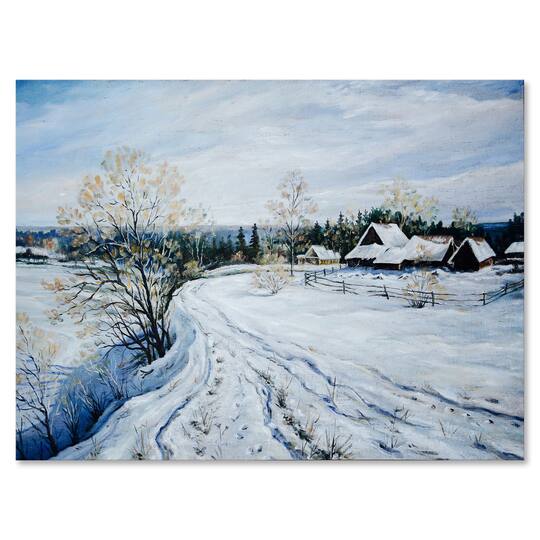 Designart - Country Road In Winter Times II